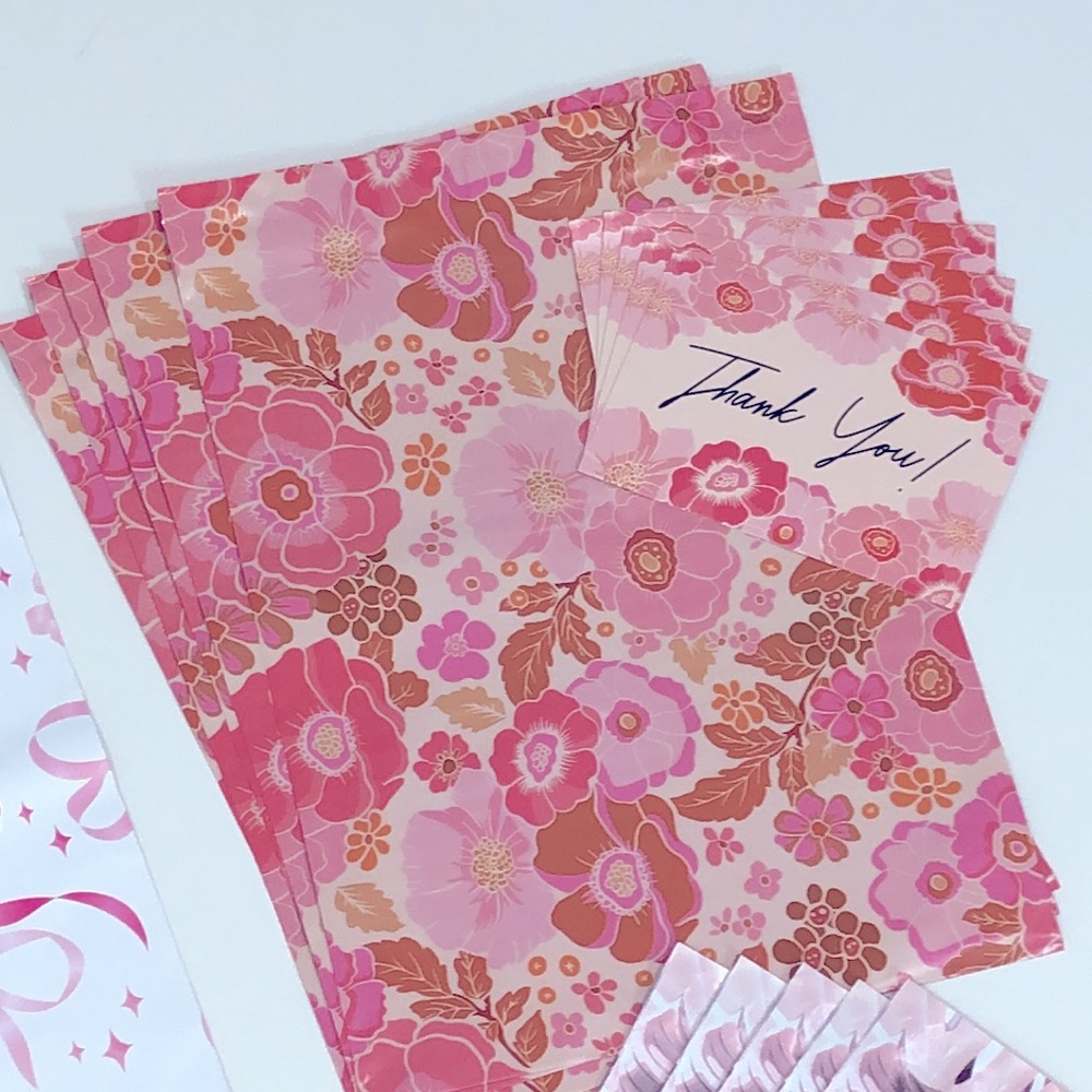 Poly Mailers with Matching Thank You Cards Shipping Bags - Picture 4 of 4